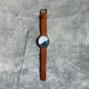 Light brown watch with blue and white accents | asos